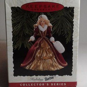 Ornament Hallmark Keepsake: Holiday Barbie  1996 Fourth in Series